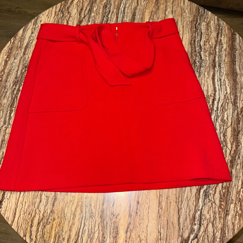 LOFT Red A-line Mini Skirt for Night Out